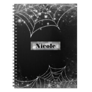 Cuaderno Telarañas Brillantes Halloween Glam Gótico