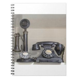 Cuaderno Teléfono con candelabro de bakelita de época