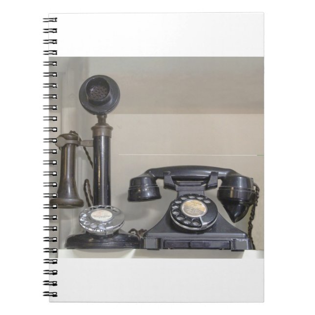 Cuaderno Teléfono con candelabro de bakelita de época (Frente)