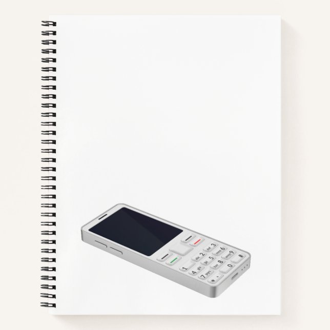 Cuaderno Teléfono móvil blanco (Anverso)