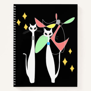 Cuaderno Teléfono móvil moderno Guay Cat de la era atómi
