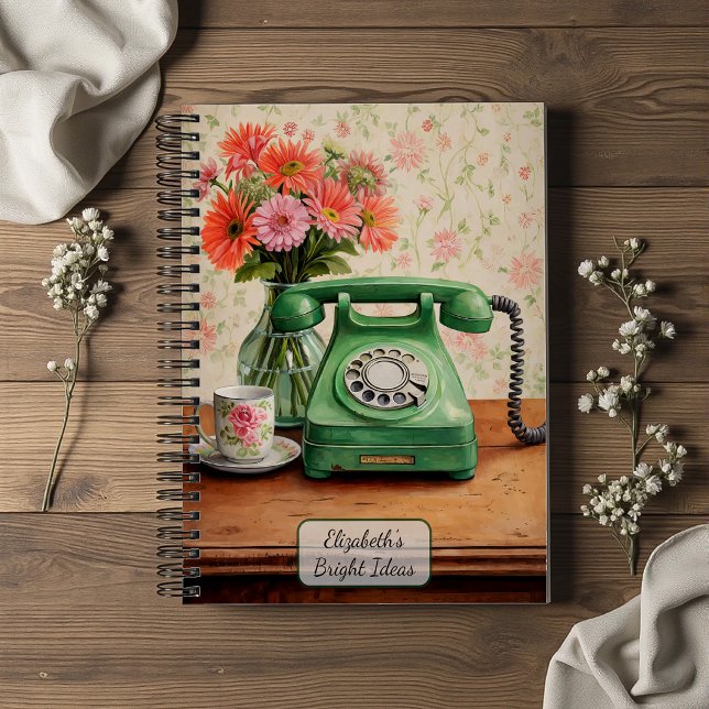Cuaderno Teléfono verde vintage (Subido por el creador)