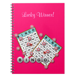 Cuaderno Tema afortunado del bingo del ganador