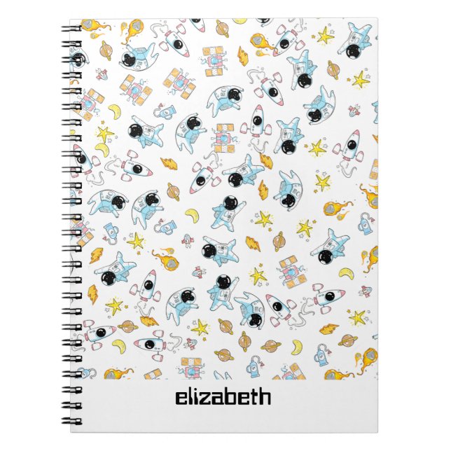 Cuaderno Tema astronauta en el espacio (Frente)