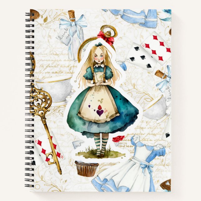 Cuaderno Tema De Alice In Wonderland (Anverso)