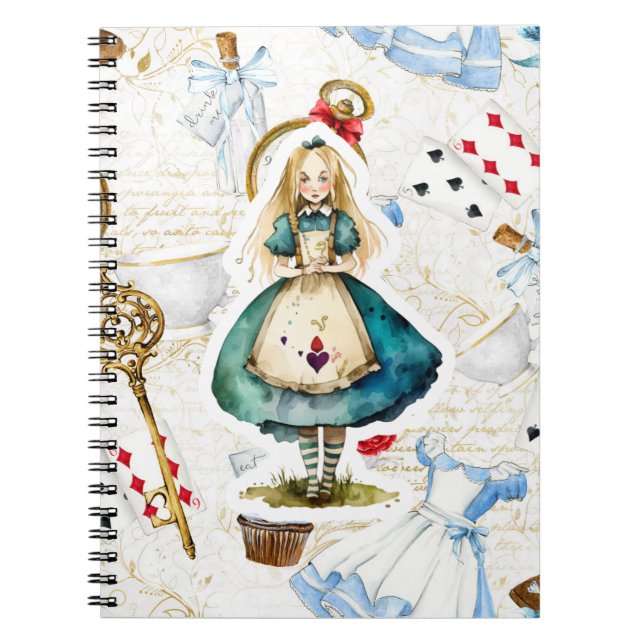 Cuaderno Tema De Alice In Wonderland (Frente)