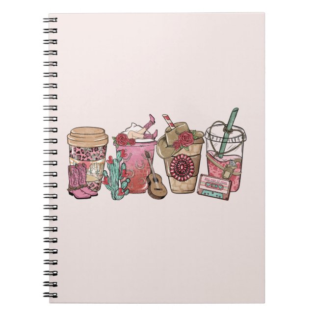 Cuaderno Tema de Coffee Lover Western Cowboy (Frente)