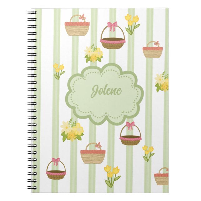 Cuaderno Tema de Coquette Florencias y Cestas (Frente)