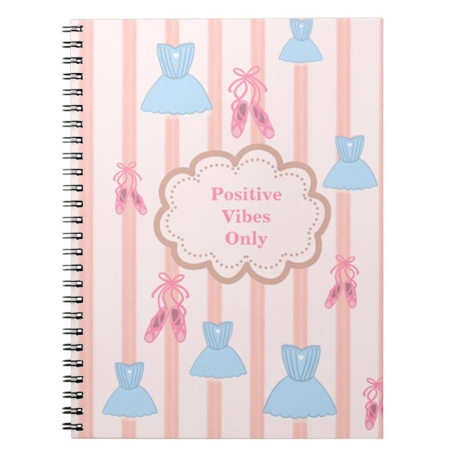 Cuaderno Tema de Coquette inspirado en ballet personalizado (Frente)