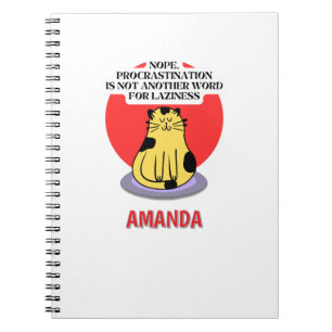Cuaderno Tema de Gato Meme de Procrastinación