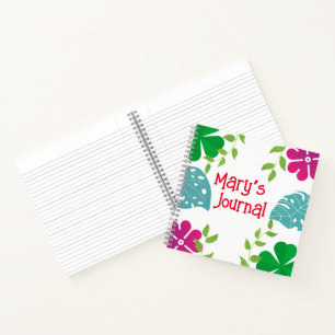 Cuaderno Tema de hojas forestales personalizadas