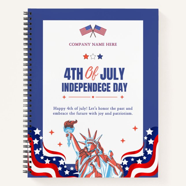 Cuaderno Tema de la bandera de EE. UU. Oficina central corp (Anverso)