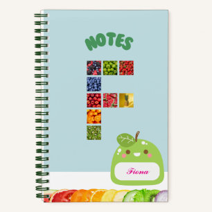 Cuaderno Tema de la fruta - F inicial personalizada