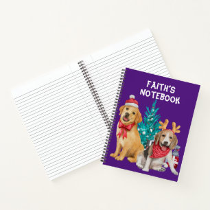 Cuaderno Tema de los Navidades de perros pequeños
