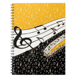 Cuaderno tema de música dorada