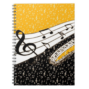 Cuaderno tema de música dorada