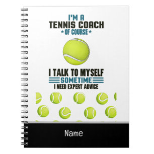 Cuaderno Tema de tenis para entrenador