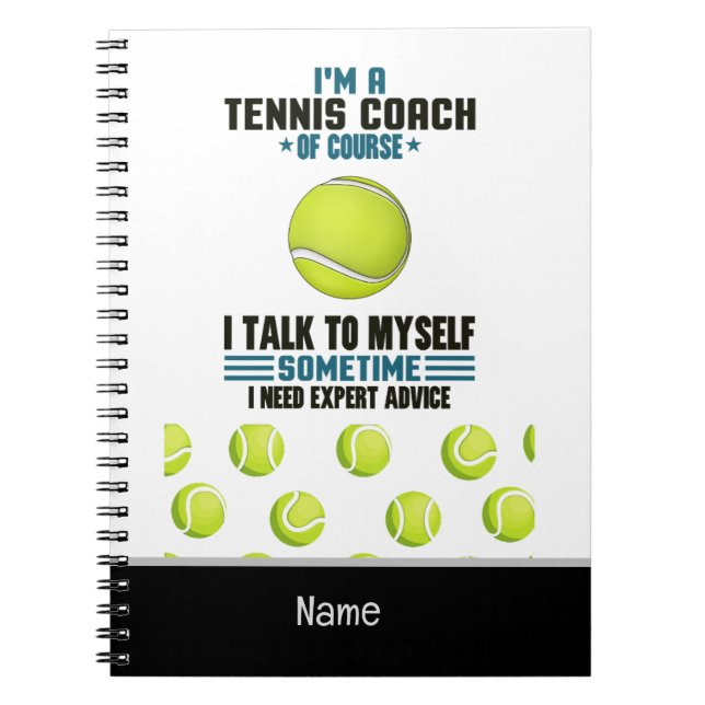 Cuaderno Tema de tenis para entrenador (Frente)