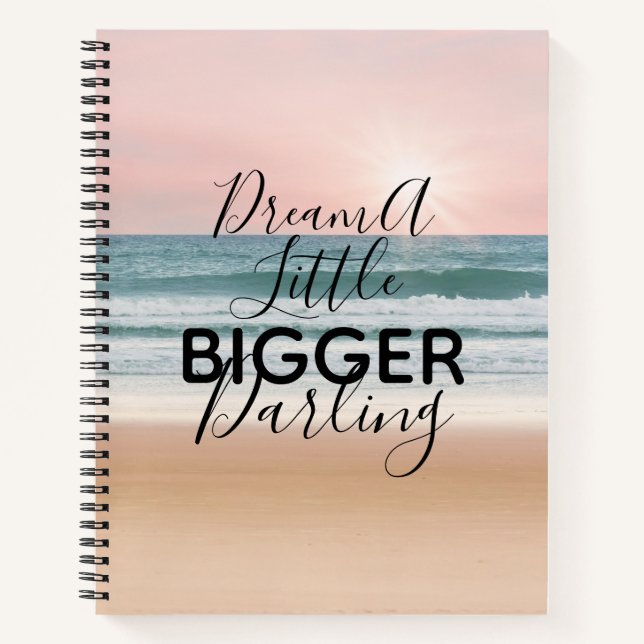 Cuaderno Tema de vacaciones de Dream Beach motivacional (Anverso)