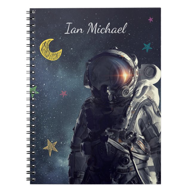 Cuaderno Tema del espacio de los niños astronautas (Frente)