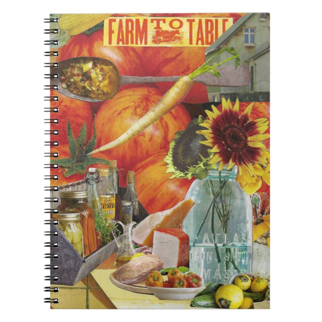 Cuaderno Tema del mercado del diario con agricultores (Frente)