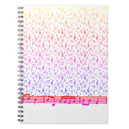 Cuaderno tema musical de arcoíris