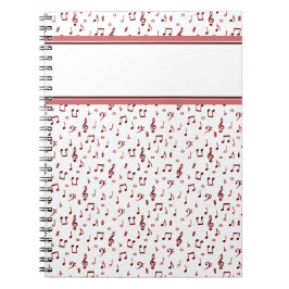 Cuaderno Tema musical rojo