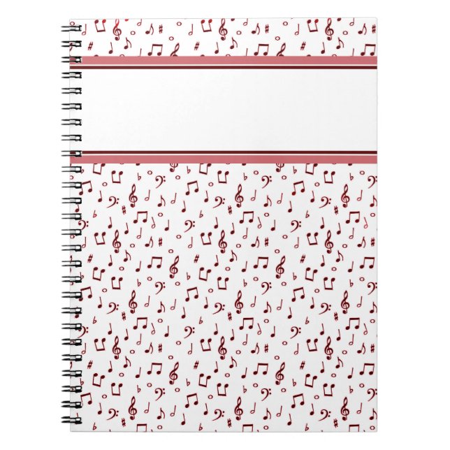 Cuaderno Tema musical rojo (Frente)