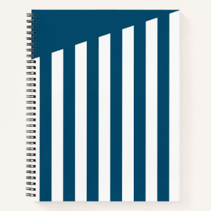 Cuaderno Tema náutico Bandas azules y blancas