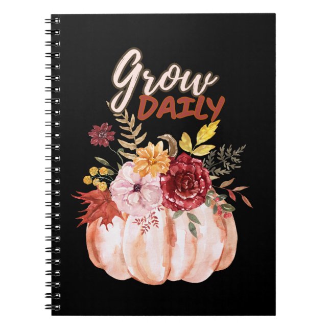 Cuaderno Temática de calabaza- Crecer la cita diaria en tem (Frente)