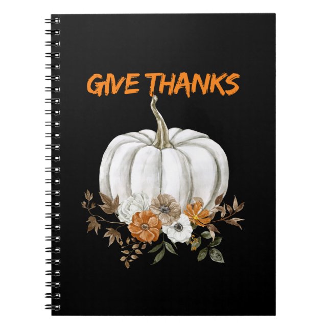 Cuaderno Temática de calabaza- Dé las gracias (Frente)