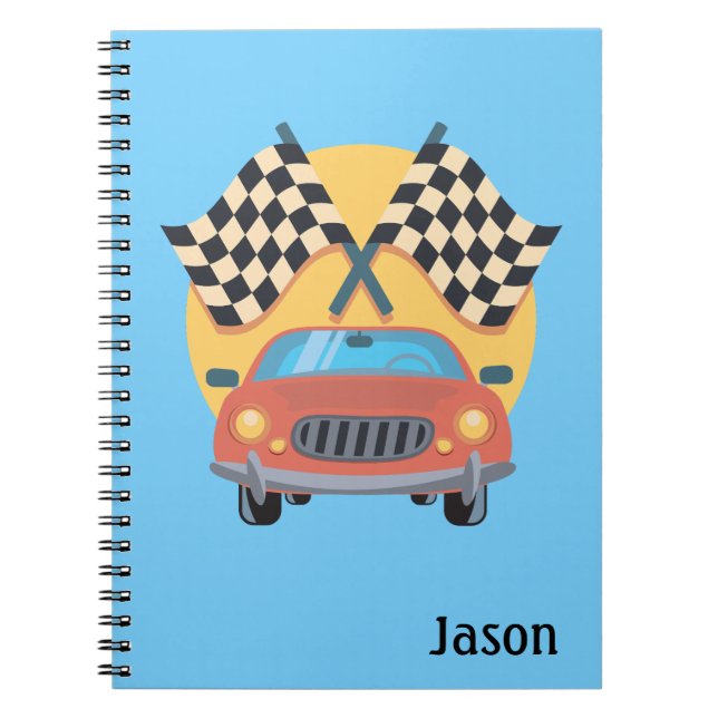 Cuaderno Temático de Carreras de Autos (Frente)