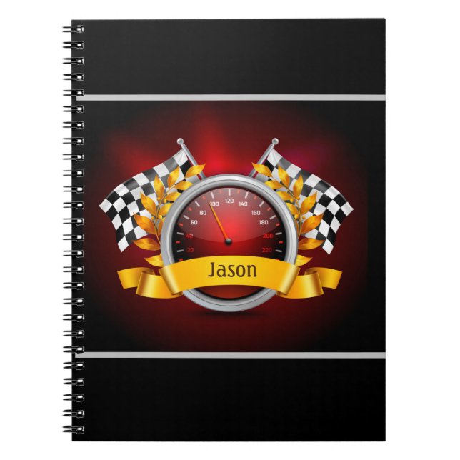 Cuaderno Temático de Carreras de Coches con Velocí (Frente)