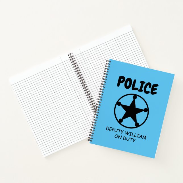 Cuaderno temático de la policía infantil con estre (Interior)