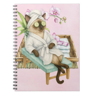Cuaderno temático de Spa de Gatos para Amantes de