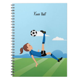 Cuaderno temático del fútbol del chica