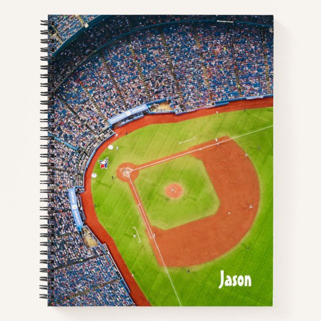 Cuaderno Temático Diamante de Béisbol Rayado (Anverso)