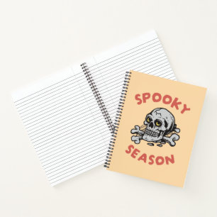 Cuaderno Temblorosa temporada Scary Skull Halloween