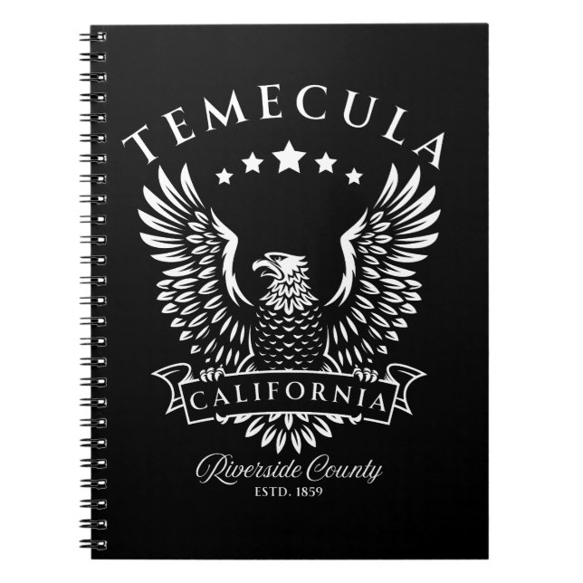 Cuaderno Temecula Condado de Riverside California Águila Vi (Frente)