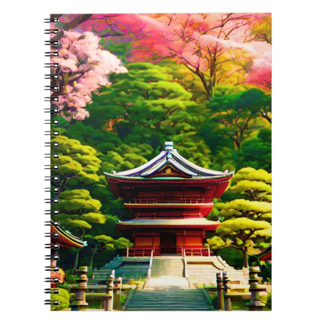 Cuaderno Templo de Cerezo Blossom (Frente)
