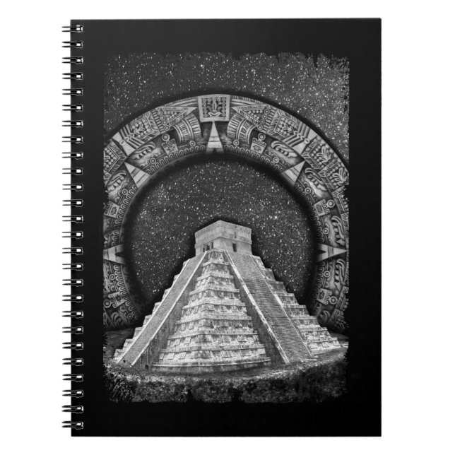 Cuaderno Templo de Kukulcán Pirámides Mayas Calendario Azte (Frente)