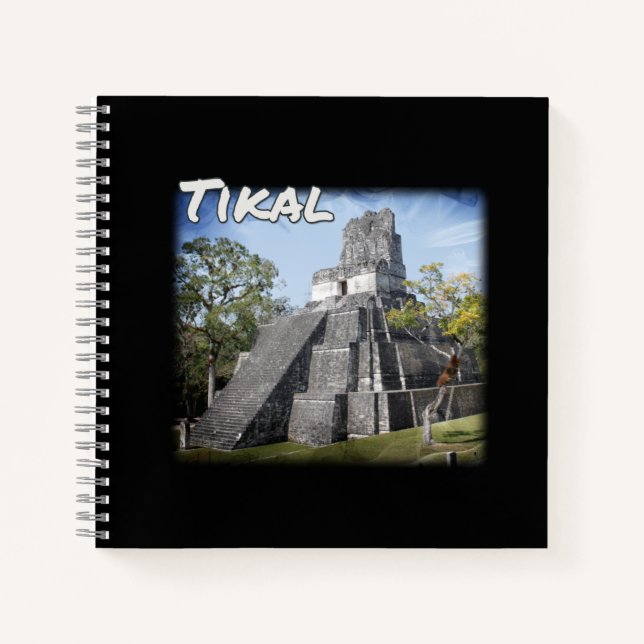 Cuaderno Templo de Ruinas Tikal de Guatemala (Anverso)