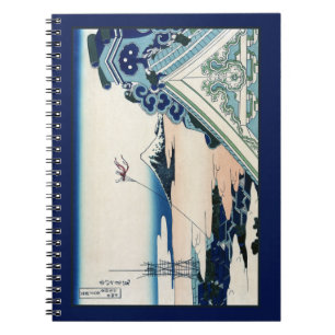 Cuaderno Templo Honganji en Asakusa Japón y Monte Fuji