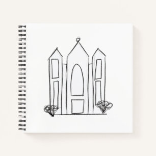 Cuaderno Templo LDS Salt Lake City simple moderno mormón