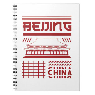 Cuaderno Templo Urbano Gráfico de Pekín China