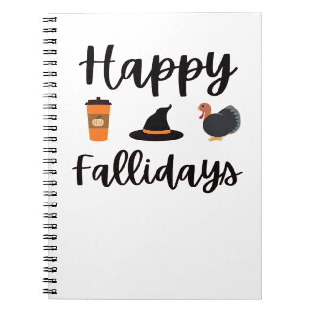 Cuaderno Temporada de otoño feliz Fallidays Thankending Hal (Frente)
