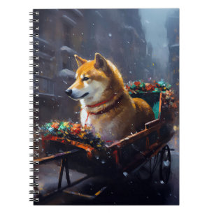 Cuaderno Temporada festiva de los Navidades Inu de Shiba