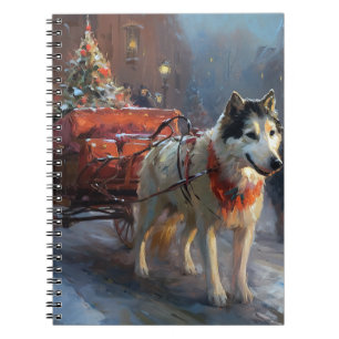 Cuaderno Temporada festiva de los Navidades malamutes de Al