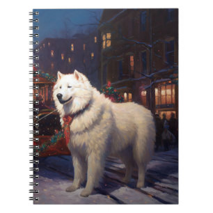 Cuaderno Temporada festiva de los Navidades Samoyed
