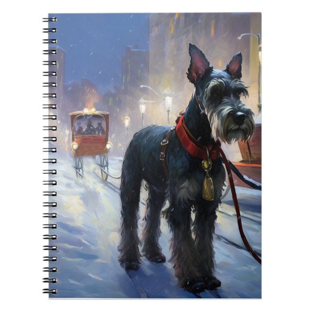 Cuaderno Temporada festiva de los Navidades Schnauzer en mi (Frente)